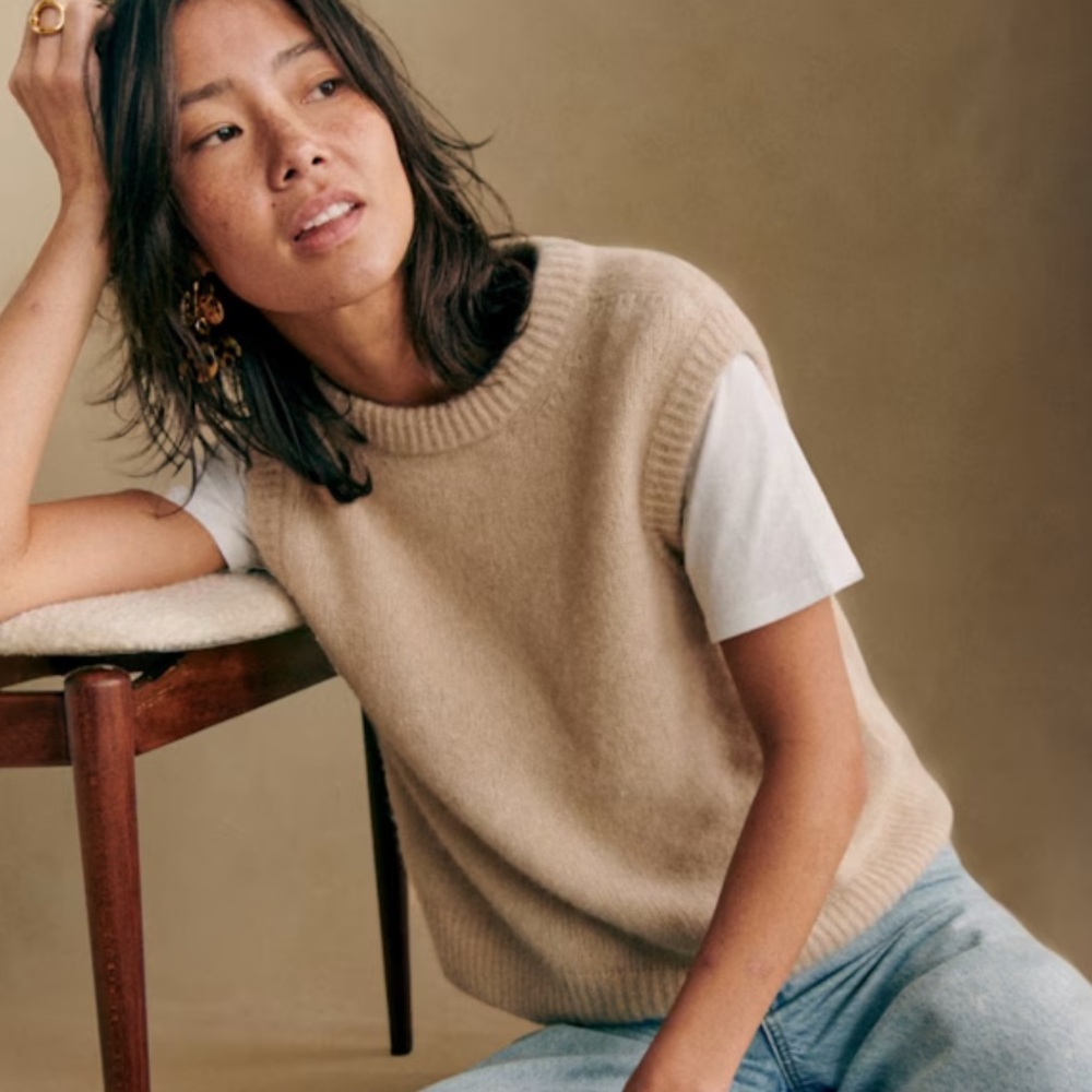 Sezane Samuel Jumper Vanilla - Size S
